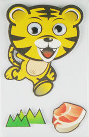 Стикеры мультфильма дизайна 3Д тигра для напечатанного логотипа леса автомобилей животного