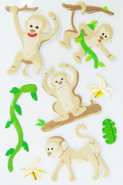 дизайн мультфильма обезьяны листов стикеров габаритных детей 3Д тучный 80 кс 120 Мм