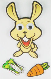 Стикеры мультфильма 90с ДИИ съемные, смешные милые стикеры стены кролика