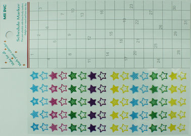 Стикеры напоминания календаря японского стиля на форма 70мм кс 170мм звезды плановиков
