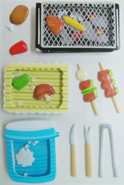 Стиль персонализированный канцелярскими принадлежностями винтажный игрушки стикеров барбекю 3Д для мальчика ребенка