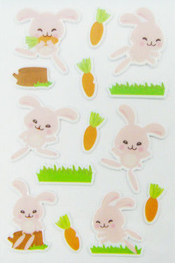Стикеры формы кролика тучные животные для Скрапбоокинг с роторным печатанием