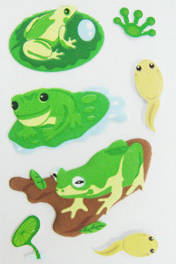 Мягкий расплывчатый ПВК ягнится форма Эко лягушки мультфильма тучных стикеров салатовая дружелюбное